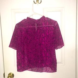 HM sheer hot pink crop top. Size us6. Brand new with tag.